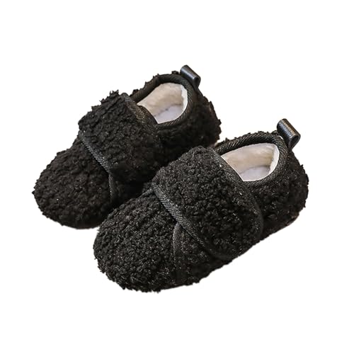 Sandalen Gr. 20 Hausschuhe für, Babys, Mädchen, Winterstiefel mit rutschfester Unterseite Mädchen Sneaker 31 (Black, 30.5 Little Child) von Generic