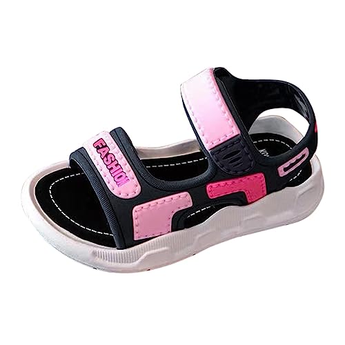 Sandalen Jungen Kinder Peeptoes Rutschfest Sportsandalen Leicht Flache Sportsandalen Breite Füße Sommer für Drinnen und Draußen von Generic