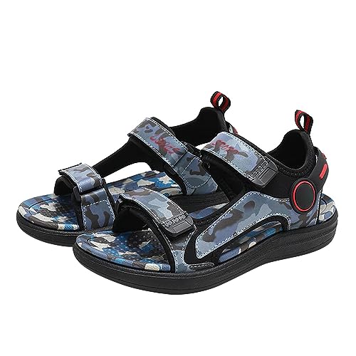 Sandalen Jungs Elefanten -Sandalen für Kinder, Sommer-Sandalen für, kleine, geschlossene Zehen, sportliche Wander- und Outdoor-Sport-Sandalen Hausschuhe Herren (Blue, 37) von Generic