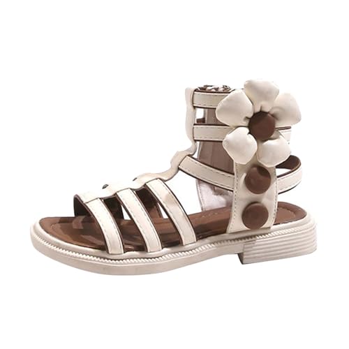 Sandalen Kleinkind MäDchen Elegant Boho Flache Open Toe Ankle Strap Mit Blumen Offene Zehen Sportschuhe Kinder Prinzessin Schuhe von Generic
