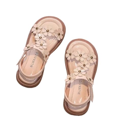 Sandalen Mädchen Bequem Peeptoes Strandschuhe Leicht Breite Füße Strandschuhe Flache täglichen Strapazierfähige Sandalen Mädchen von Generic