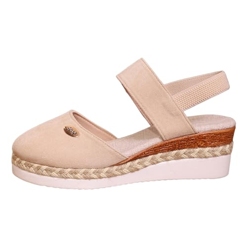 Sandalen Vorne Geschlossen Damen mit Absatz Espadrilles Sommerschuhe Keilsandalen Plateau Sandaletten Keilabsatz Keilpumps Sandalen Vorne Geschlossen Damen mit Absatz Espadrilles Sommerschuhe Keilsandalen Plateau Sandaletten Keilabsatz Keilpumps von Generic