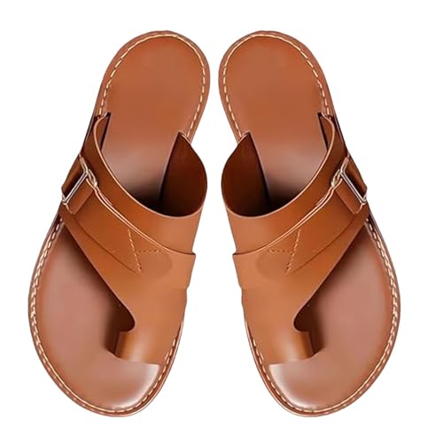 Sandalen zur Unterstützung des Fußgewölbes für Damen, Sandalen zur Unterstützung des Fußgewölbes, Hausschuhe mit Keilabsatz, aus leichtem Leder – Gehkeile mit Fußgewölbeunterstützung, S, 37 EU von Generic