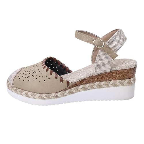 Sandalette Schwarz Blockabsatz Abendschuhe Sandaletten Damen Leder Elegant Arbeitsschuhe Aushöhlen Atmungsaktiv Trekkingschuhe Hochwertig Party-Sandalen Leichtgewichts High Heels Sandals von Generic