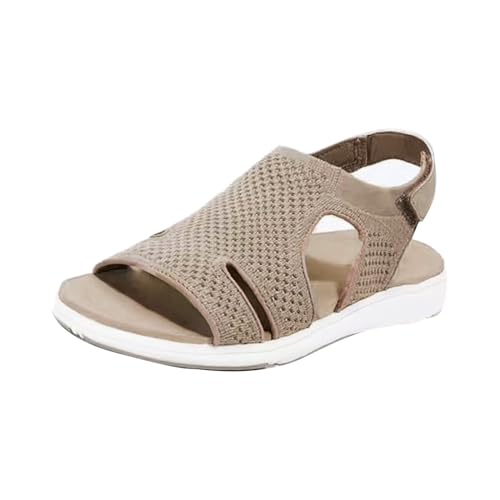 Sandaletten Damen Elegant Flach, Pantoffeln Damen Gummi Sportsandalen Weich rutschfest Freizeitsandalen Open Toe Atmungsaktiv Trekkingschuhe Liebespaar Halbschuhe Einfarbig Outdoorsandalen von Generic