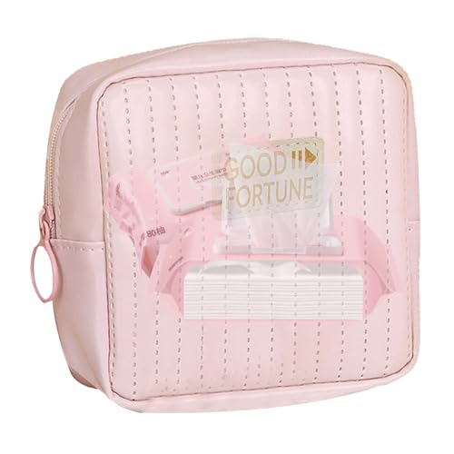 Sanitär Pad Storage Bag - Compact PU Leder Zipper Fall, Tragbare Zeitraum Organizer | Tampon Beutel und Krankenschwestern für Jugendliche, Menstruationsprodukte, erste Periode Wesentlichkeiten, kleine von Generic