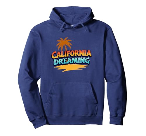 Santa Cruz California Dreaming Herren Surf Beach Grafik Pullover Hoodie, Unisex für Erwachsene, Marineblau, M von Generic