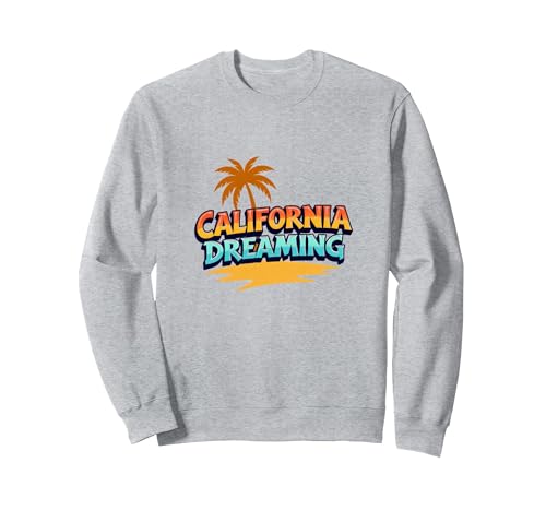 Santa Cruz California Dreaming Herren Surf Beach Grafik Sweatshirt, Unisex für Erwachsene, Grau Meliert, XL von Generic