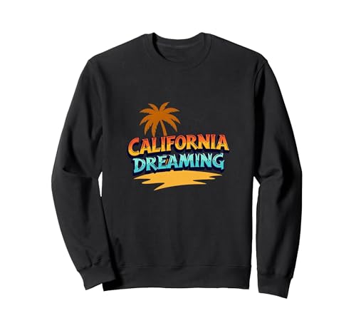 Santa Cruz California Dreaming Herren Surf Beach Grafik Sweatshirt, Unisex für Erwachsene, Schwarz, XL von Generic