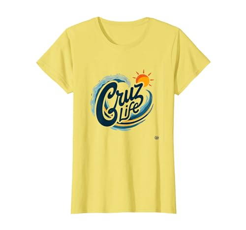 Santa Cruz Life Surf Wave Sun Grafik für Herren T-Shirt, Damen, Gelb, XS Santa Cruz Life Surf Wave Sun Grafik für Herren T-Shirt, Damen, Gelb, XS von Generic