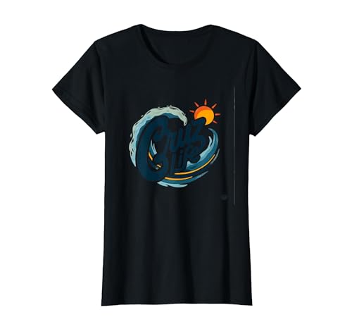 Santa Cruz Life Surf Wave Sun Grafik für Herren T-Shirt, Damen, Schwarz, XS Santa Cruz Life Surf Wave Sun Grafik für Herren T-Shirt, Damen, Schwarz, XS von Generic