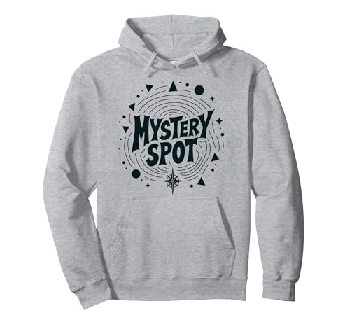 Santa Cruz Mystery Spot Retro Grafik für Herren Pullover Hoodie, Unisex für Erwachsene, Grau Meliert, M von Generic