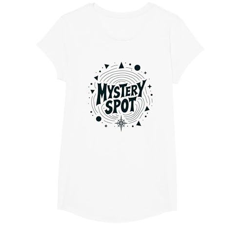 Santa Cruz Mystery Spot Retro Grafik für Herren T-Shirt, Girls, Weiß, XS von Generic