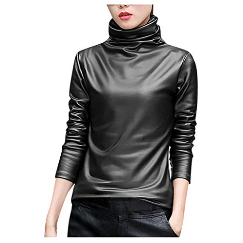 Satin Bluse Damen GläNzend Seide-Oberteile Damen Herbst Chic Langarm Blusenshirt Rollkragen-Unterziehshirt Elegant Hemden Elegant Langarmshirts Business Hemdbluse Tunika Hemd Tops Satin Bluse Damen GläNzend Seide-Oberteile Damen Herbst Chic Langarm Blusenshirt Rollkragen-Unterziehshirt Elegant Hemden Elegant Langarmshirts Business Hemdbluse Tunika Hemd Tops von Generic