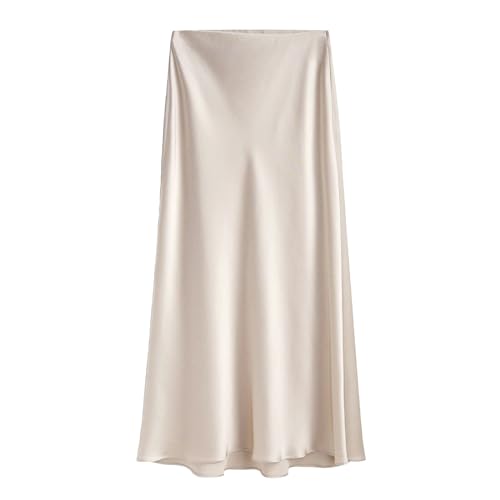 Satin Rock Damen Lang Schwarz - Bleistiftrock Lang Mit Schlitz - Satinhalter Mit Hoher Taille Minirock Elastischem Satinschlitz Langer Rock A-Linie Rock Maxi Rock Business Rock Party Rock Satin Rock Damen Lang Schwarz - Bleistiftrock Lang Mit Schlitz - Satinhalter Mit Hoher Taille Minirock Elastischem Satinschlitz Langer Rock A-Linie Rock Maxi Rock Business Rock Party Rock von Generic