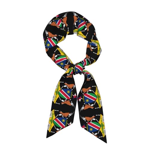 Satin Scarves, Coloured Scarvf For Women Multicoloured Namibia Nationalflagge In Various Designs, Versatile Combination, As An Accessory, von Generic