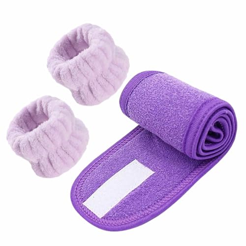 Saugfähiges Handgelenkband - Gesichtsreinigung Armbänder | Microfaser Handgelenk Waschband | Elastische Handgelenkbänder | Armband | Schweißbänder für Mädchen von Generic