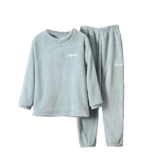 Schlafanzug Für Kinder 2 Set Pyjama Mit Lange Oberteile Und Hosen Polar Fleece Hausanzug Kuschelige Und Warmes Flanell Nachtwasche Winter Sleepwear von Generic