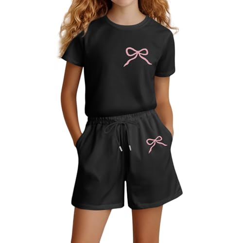 Schlafanzug Mädchen - Elegant mit Knopf Pyjamas Set Weich Pjs 2 Stück Button-Down-Shirt Tops + Lange Hose Baumwoll Nachthemd Kurze Hausanzug Button-Down Pjs Morgenmantel Kuschelig Kinder von Generic