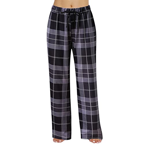 Schlafanzughose Damen Lang Flanell Baumwolle Karierte Pyjamahose Winter Weich Nachtwäsche Hose Schlafhose Freizeithose Strandhose mit Taschen Kordelzug Schlafanzughose Damen Lang Flanell Baumwolle Karierte Pyjamahose Winter Weich Nachtwäsche Hose Schlafhose Freizeithose Strandhose mit Taschen Kordelzug von Generic