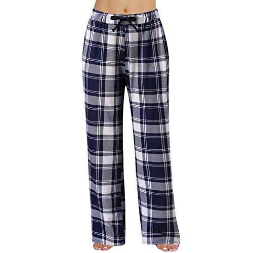 Schlafanzughose Damen Lang Flanell Baumwolle Karierte Pyjamahose Winter Weich Nachtwäsche Hose Schlafhose Freizeithose Strandhose mit Taschen Kordelzug Schlafanzughose Damen Lang Flanell Baumwolle Karierte Pyjamahose Winter Weich Nachtwäsche Hose Schlafhose Freizeithose Strandhose mit Taschen Kordelzug von Generic