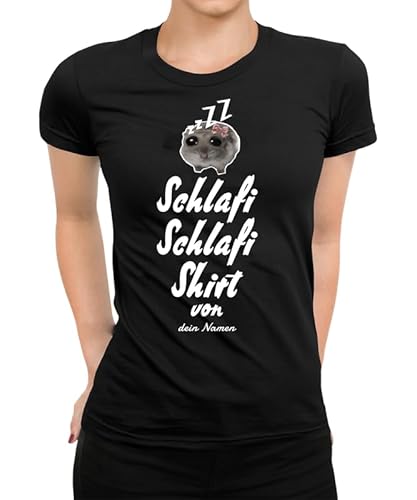 Schlafi Schlafi Shirt mit [Deinem Namen] – Dein individuelles Schlafshirt für süße Träume Frauen Damen T-Shirt von Generic