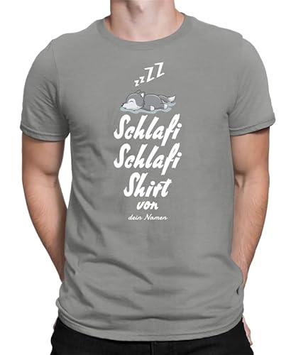 Schlafi Schlafi mit [Deinem Namen] – Dein individuelles Schlafshirt für süße Träume Herren Männer T-Shirt von Generic