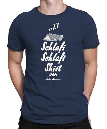 Schlafi Schlafi mit [Deinem Namen] – Dein individuelles Schlafshirt für süße Träume Herren Männer T-Shirt von Generic