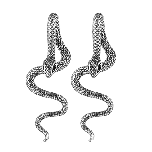 Schlangen-Ohrringe – Retro-Schlangen-Ohrringe | elegante Schmuckstücke in Schlangenform | Schlangenknöpfe Ohrringe für Frauen | Gothic-Ohrringe in F-Form, Se référer à la description, Zink, Siehe von Generic