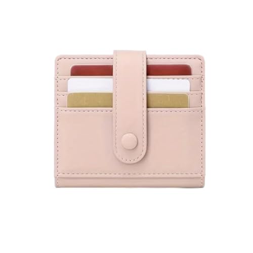 Schlanke, kleine Brieftaschen für Damen, schmal, faltbar, Kreditkartenetui, minimalistisches Bargeldfach, Pink, Classic von Generic
