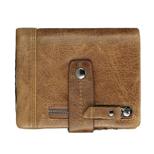 Schlanke Geldbörse mit schnellem Kartenabruf und robustem Metalletui – kompakter und eleganter Kartenhalter für den täglichen Gebrauch, Reisen, Braun 1, Einfarbig von Generic