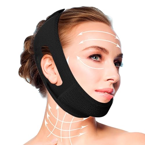 Schlankheitsgürtel für das Gesicht: Wiederverwendbarer Doppel-Kinnriemen, stellt die schlaffe Schicht wieder her und formt das Gesichtskinn-Patch, zum Abnehmen des Halses, von Generic