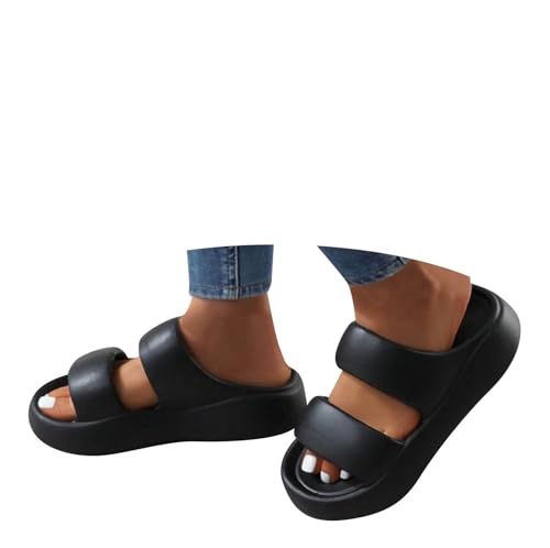 Schlappen Damen Slipper Damenschuhe Elegant und Bequem Sandalen Sommer Super Weich Wolkenschuhe Rutschfest Badelatschen EVA Badeschlappen Gummischuhe Slippers von Generic