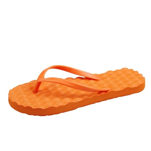 Schlappen Damen-Zehentrenner Bequem Leichte Flip Flops Rutschfeste Beach Slippers Badeschuhe Feste Sohle Badelatschen Pool Meer Sommerschuhe Badeschlappen Outdoor Strandschuhe von Generic