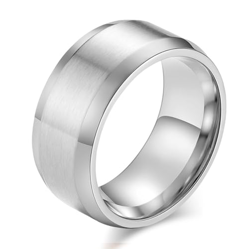 Schlichter matter Titanstahlring, 10 mm matter Edelstahlring Schlichter matter Titanstahlring, 10 mm matter Edelstahlring von Generic