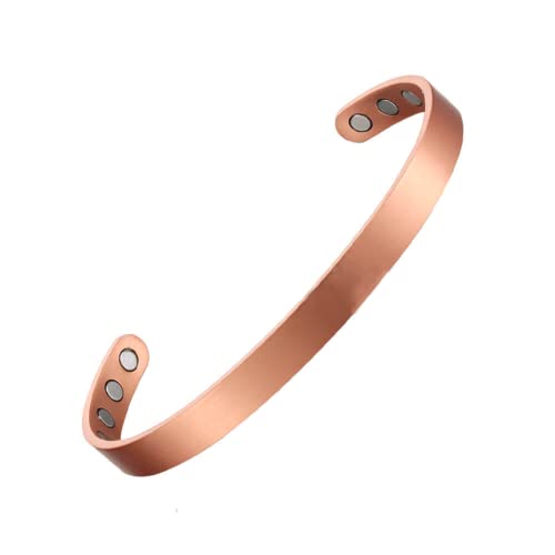 Schlichtes Kupfer-Armband für Damen oder Herren, 17,6 cm, Breite: 8 mm von Generic