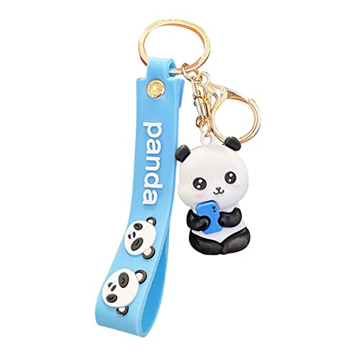 Schlüsselanhänger Dackel 1 STÜCK Cartoon Netter Panda Hält Den Telefonschlüssel Panda Schlüsselanhänger Weibliches Geschenk Anhänger PVC Auto Für Männer Und Schlüsselanhänger Kamel Schlüsselanhänger von Generic