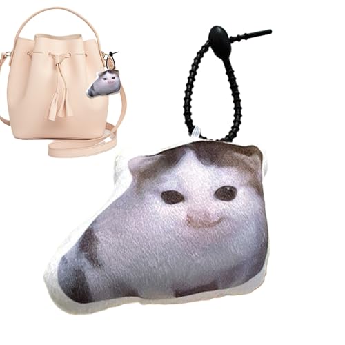 Schlüsselanhänger Plüschanhänger - Plüschtiere Katze Schlüsselanhänger Schmuck | Mode-Accessoires Sammlerstück Souvenir Mit Sound Für Jugendliche Paare Erwachsene Klassenkameraden Freunde Weihnachten von Generic