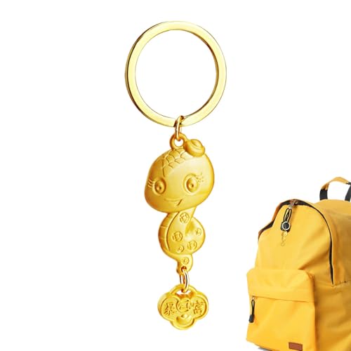 Schlüsselanhänger Schlange 2025,Jahr der Schlange Anhänger,2025 Schlüsselanhänger mit Anhänger Souvenir Schlange | Chinesische Schlüsselanhänger Souvenir Souvenir Schlange Segen Mondjahr für Männer von Generic