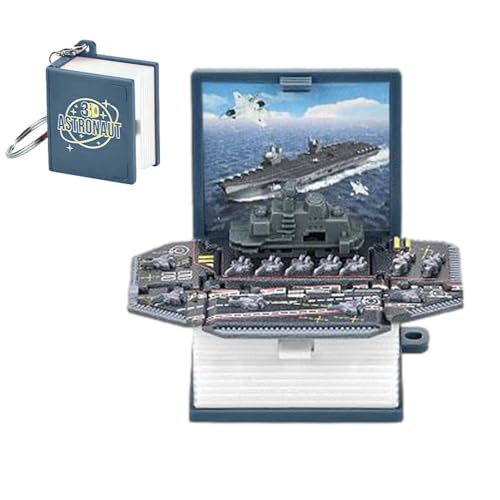 Schlüsselanhänger für Buch, niedlich, für Autoschlüssel, Spielzeug, Schlüsselanhänger für Geschichtenbuch, niedliches Literaturgeschenk für Buchliebhaber, kleines Geschenk für , Aircraft Carrier von Generic