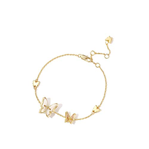 Schmetterling Design Armband Damen 925 Silber Schlichtes Design Simple Style Kalter Stil Armband Schmuck Schmetterling von Generic