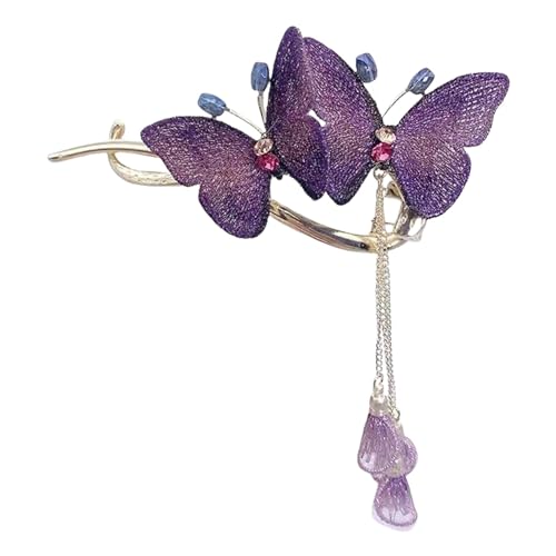 Schmetterlinge Haarklammer, Schmetterlinge Haarnadel - Haarschmuck Clip für Frauen | Multifunktionale dekorative Haarspange mit Strasssteinen, sicherer Halt für Frauen und Mädchen von Generic