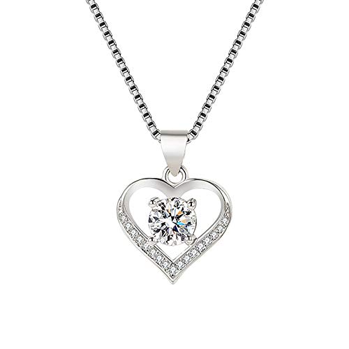 Schmuck Halskette Pfirsich Geschenk Tag Paar Herz Herz Valentinstag Halskette Anhänger Halskette Charms, weiß, Einheitsgröße von Generic