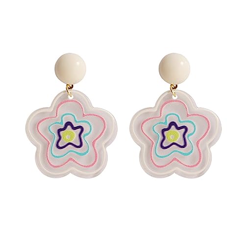 Schmuck übertrieben Design Acryl böhmischen Blume Ohrringe weiblich von Generic