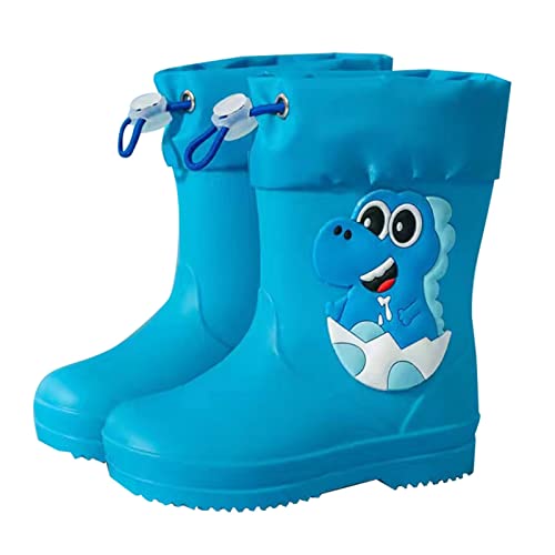 Schnee Schuhe Kind Kinder Regenstiefel mit elastischem Mund, strukturierte Sohlen, rutschfeste, leichte, bequeme Regenschuhe für Grundschüler Schuh Baby (Blue, 30.5 Little Child) von Generic