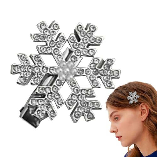 Schneeflocken-Haarspangen für Damen, Schneeflocken-Haarspangen für Mädchen | Weihnachts-Haarspangen, charmante Haarnadeln mit Eisschnee, elegante Weihnachts-Haarspangen von Generic