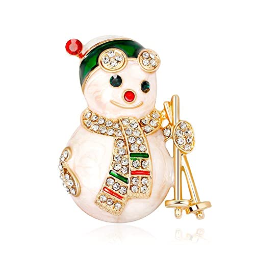 Schneemann Brosche Anhänger Pin Mode Brosche Damen Abzeichen für Hochzeitskleid Schmuck Frauen Kleines Geschenk Langlebig und modisch von Generic