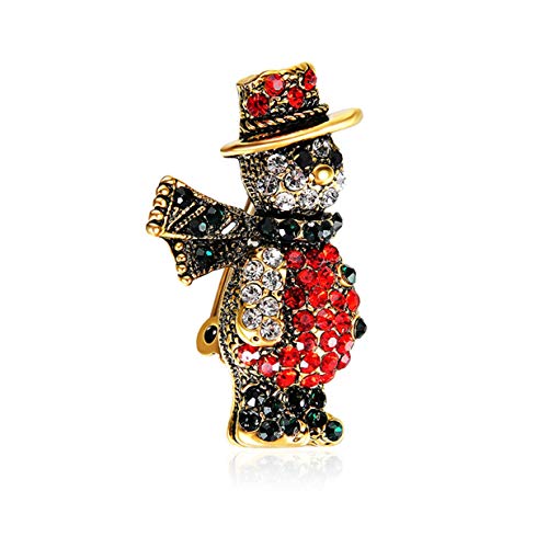 Schneemann Design Frauen Brosche Weihnachten Strass Schal Clip für Frauen Damen von Generic