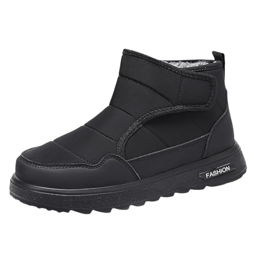 Schneestiefel Damen Warme Herren Winterschuhe Wasserfest rutschfeste Stiefeletten Gefüttert Schwarz Winterstiefel Fashion Sportliche Schneeschuhe Verdickte Outdoor von Generic