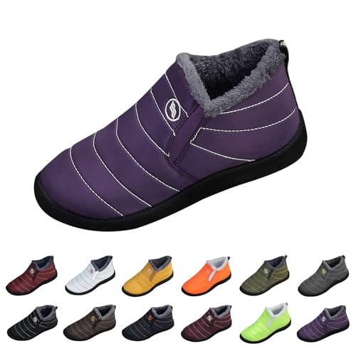 Schneestiefel Herren Wasserdicht - Winterboots Damen Gefüttert Outdoorstiefel Breite Füße Snowboots Niedrige Wanderschuhe Orthopädische Schneeschuhe Warm Freizeitschuhe rutschfest Bootsschuhe von Generic